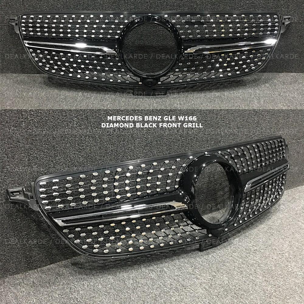  Diamond Black Front Grill Compatible For Mercedes Benz GLE W166